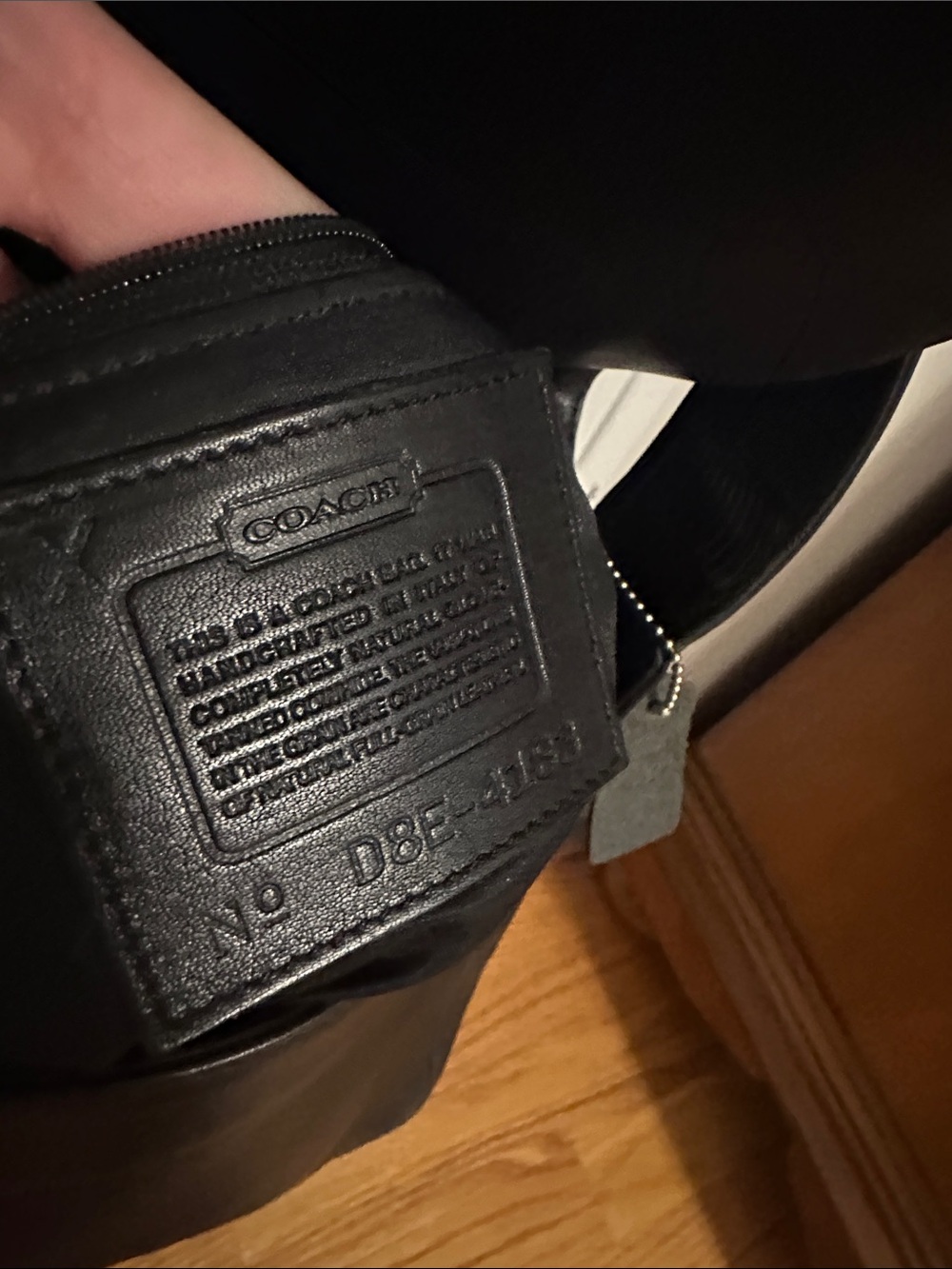 Coach Black Leather Crossbody Satchel - Picture 5 of 8